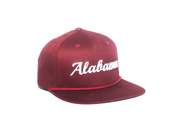 University of Alabama Cursive Retro Snapback Hat – Crimson