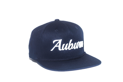 Auburn University Cursive Retro Snapback Hat - Navy Blue