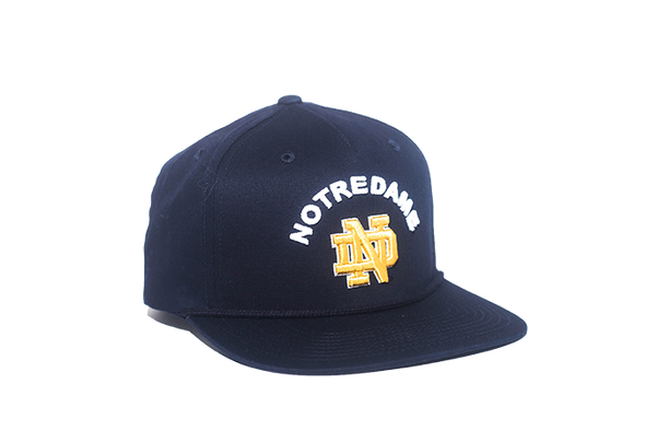 University of Notre Dame Classic Retro Snapback Hat – Blue