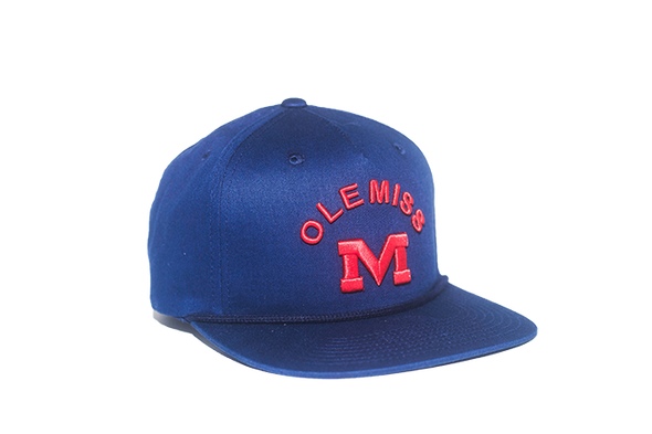 University of Mississippi Classic Retro Snapback Hat - Navy Blue