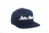 University of Notre Dame Cursive Retro Snapback Hat – Blue