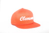 Clemson University Cursive Retro Snapback Hat - Orange